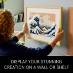 LEGO Art Hokusai – The Great Wave, 3D Japanese Wall Art, Framed Ocean Canvas Picture for Home or Office Décor, Creative DIY Activity, Arts & Crafts Kit, Hobbies for Adults, 31208