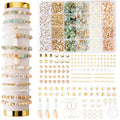 Jewelry Making Supplies Kit Natural Stone Beads for Irregular Natural Stone with for DIY Craft Bracelet Necklace Earrings for Adults (Amazonian)