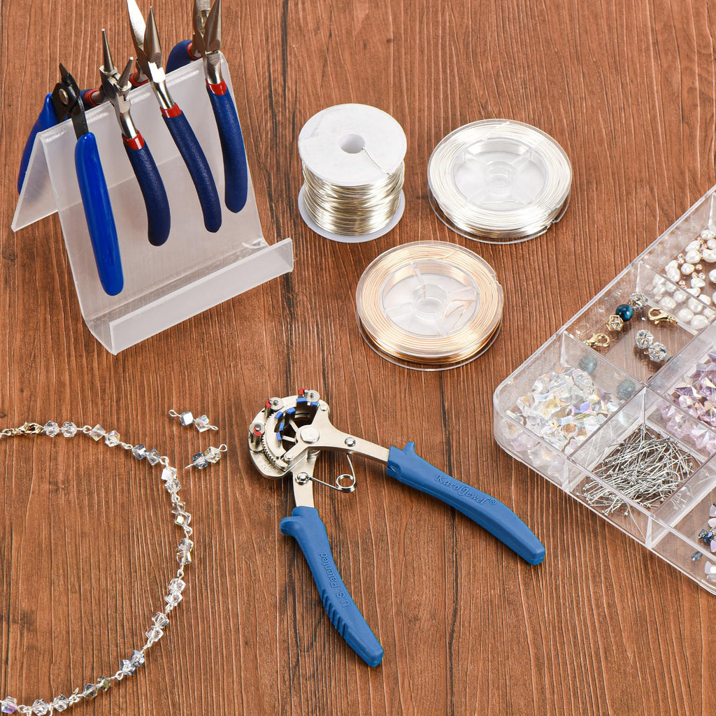 Looper Pliers in One Step for Jewelry Making, 1.5mm-2.25mm-3mm Looping Size, Beading Looper Tool, Wire Looping Pliers for 24-18 Gauge Craft Wire, Patented