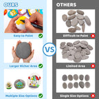 DALTACK 24 Pcs Large Rocks for Painting, Natural Flat River Rocks, 3-4 Inch Smooth Stones for DIY Crafts, Kindness Rocks, Home Decor and Handmade Gifts