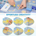 Latch Hook Rug Kit DIY Crochet Carpet for Beginners, Starry Sky Patterns Pre-Printed Canvas Yarn Rug Hooking Kits, Creative Craft Home Decor Ideal for Learning Rug Making