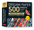 Origami Paper 500 sheets Japanese Washi Patterns 6" (15 cm): Double-Sided Origami Sheets with 12 Different Designs (Instructions for 6 Projects Included)