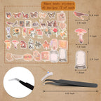 200Pcs Vintage Scrapbook Stickers, Aesthetic Junk Journal Stamping Supplies Kit, Scrapbooking Ephemera Washi Paper for Bullet Journaling Planners Diary Collage