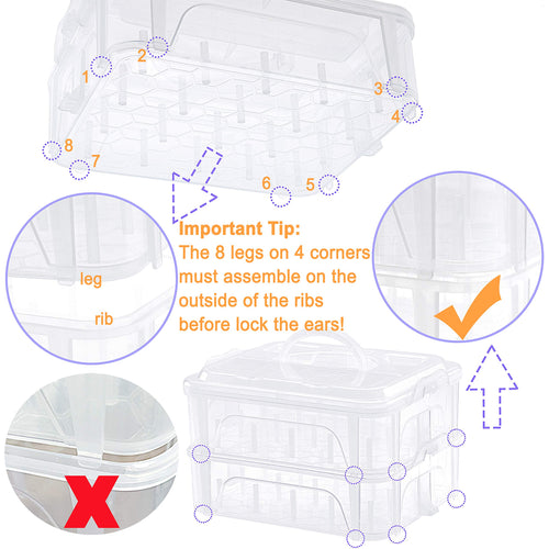40 Colors Compatible with Brother 500m Each Embroidery Machine Thread with Clear Plastic Storage Box for Embroidery Sewing Machine
