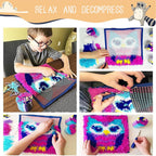 Latch Hook Kits for Adults - DIY Latch Hook Rug Kits for Kids, Crochet Kit for Beginners, Rug Making Kits with Printed Canvas, Gift Packaging.(Colorful Hot Air Balloons, 20x15)