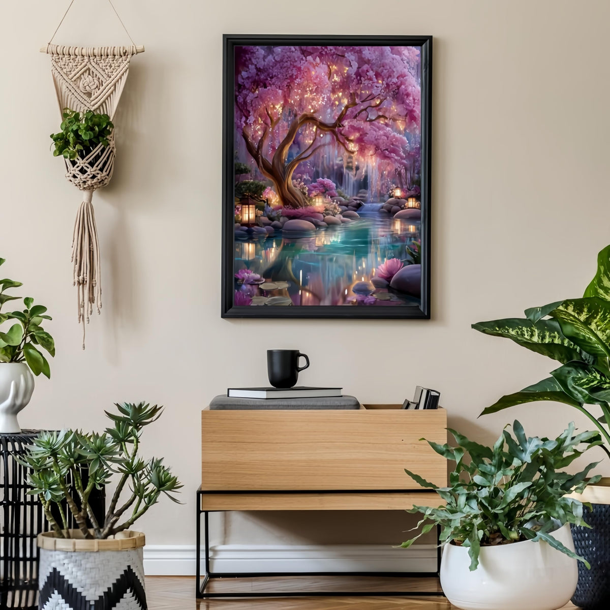 Diamond Paintings Kits for Beginners,Full Round Drill Diamond Arts Kits for Adults,Glowing Dream Forest Paint by Diamond,5D DIY Diamond Painting Dot Gem Art, for Home Wall Decor 13.8x13.8 Inch
