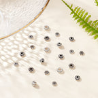 PH PandaHall 300pcs 6 Style Antique Silver Spacer Beads, Tibetan Metal Alloy Tube Spacers Flower Flat Rondelle Small Loose Beads for Bracelet Necklace Earring Jewelry Making Supplies