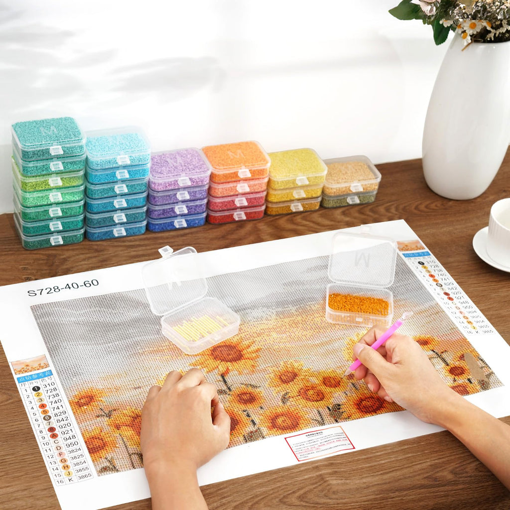 Maxuni 50-Piece Diamond Painting Storage Tray Set