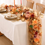 6FT Fall Garland for Mantle, Pumpkin Dahlia Garland Fall Decor