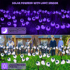 2-Pack Solar Halloween Eyeball Garden Lights — Purple