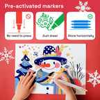 ARTISTRO 24 Acrylic Paint Markers for Fabric, Rocks, Paper, Wood, Canvas, Glass, DIY - Safe for Kids Dual Tip Acrylic Paint Pens (Dual Tip Dot + Brush, 24)