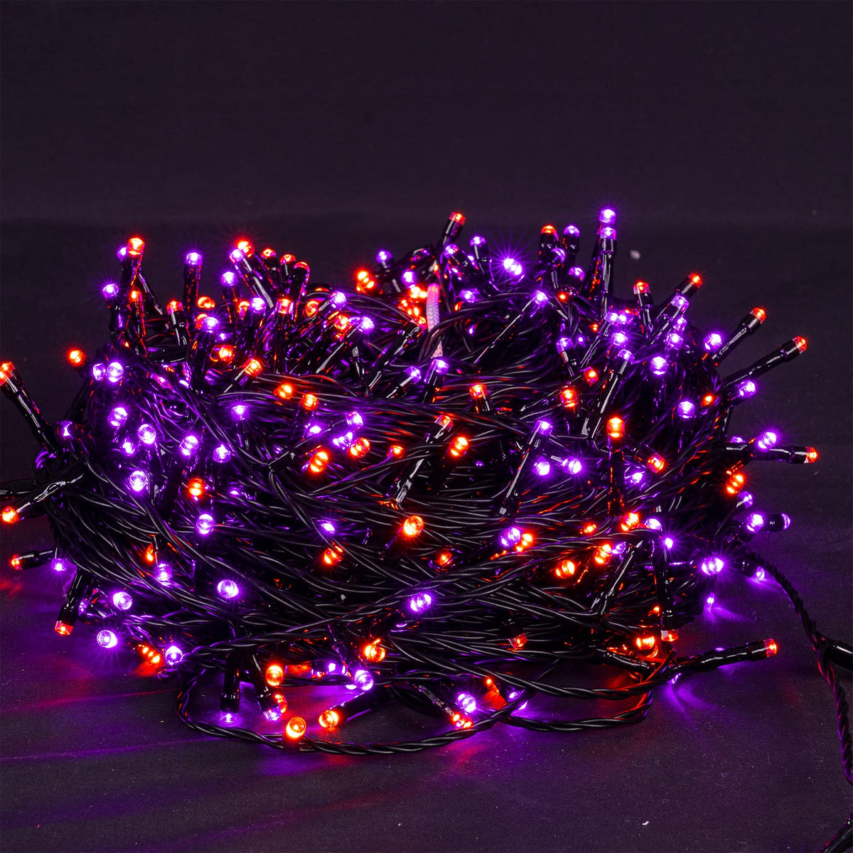 Dazzle Bright Purple and Orange Halloween Lights, 66FT 200 LED Halloween Lights Outdoor with 8 Modes, Waterproof Halloween Decorations for Indoor Outdoor Patio Party