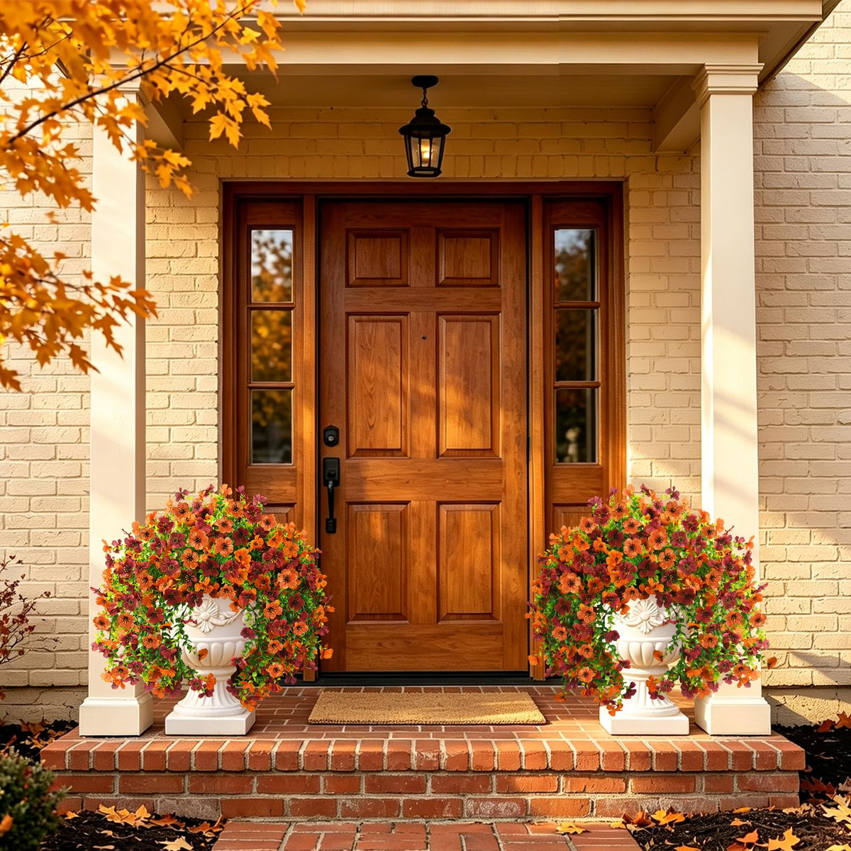 ZFProcess Artificial Fall Fake Flowers for Outdoor Fall Decoration