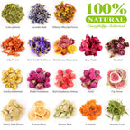 LAVEVE Dried Flowers, 21 Bags 100% Natural Dried Flowers Herbs Kit for Soap Making, DIY Candle, Bath, Resin Jewelry Making - Include Lavender, Don't Forget Me, Lily, Rose Petals, Jasmine and More