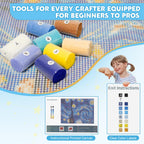 Latch Hook Rug Kit DIY Crochet Carpet for Beginners, Starry Sky Patterns Pre-Printed Canvas Yarn Rug Hooking Kits, Creative Craft Home Decor Ideal for Learning Rug Making