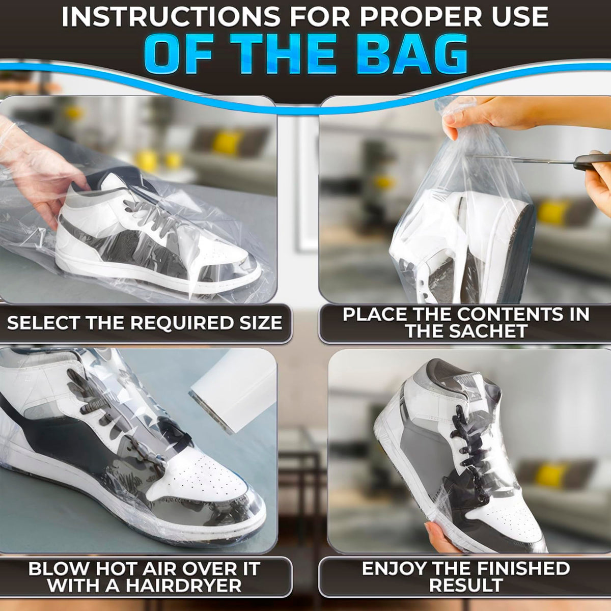 200Pcs Heat Shrink Wrap Bags - 3Sizes Shoe Shrink Wrap Bags for Gift Baskets Soap Packaging Bags Clear Heat Shrink Bags - Heat Wrap Clear Cellophane Bags Clear Gift Bags Heat Seal Bags Shrink Wrap Bag