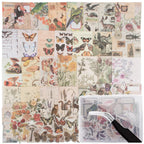 200Pcs Vintage Scrapbook Stickers, Aesthetic Junk Journal Stamping Supplies Kit, Scrapbooking Ephemera Washi Paper for Bullet Journaling Planners Diary Collage