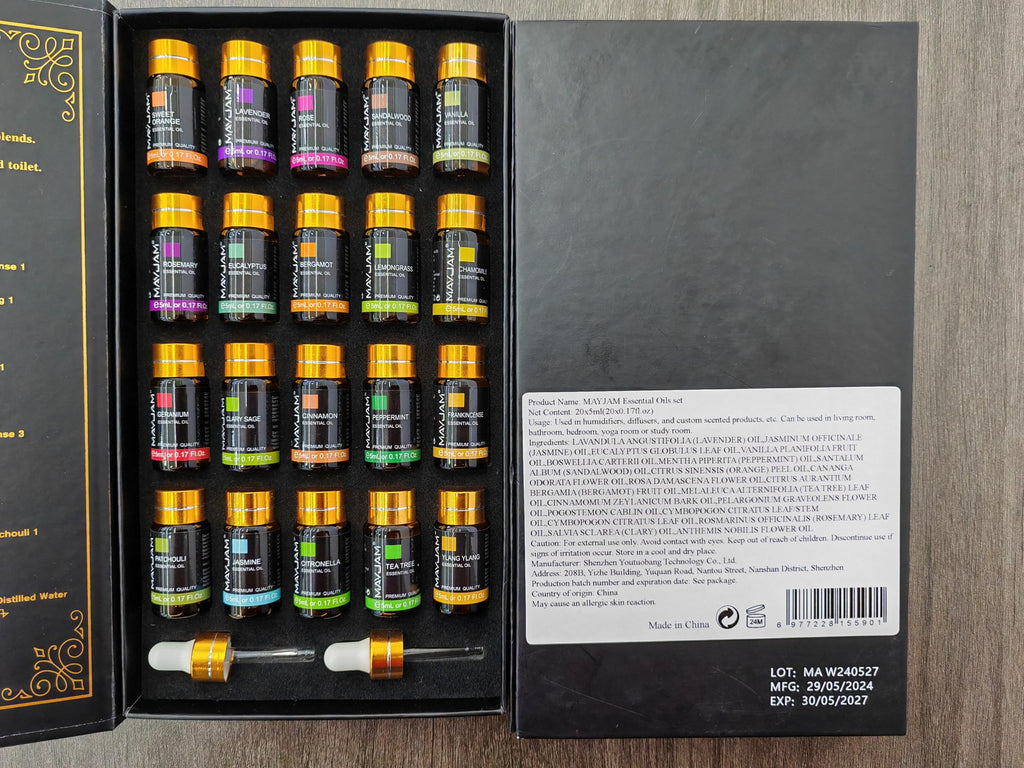 Tea Tree 20 Pcs Pure Essential Oil Gift Set, for Diffuser, Humidifiers, Skin Care, Massage, Fragrance Oil Scent for DIY Candle and Soap Making, Gift for Friend (5ML)