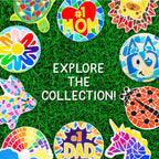 Creative Roots Mosaic Turtle, Hedgehog, & Sun Stepping Stone, Includes 3-Pack 7-Inch Ceramic Stepping Stone & 6 Vibrant Paints, Paint Your Own & DIY Stepping Stone for Kids Ages 8+