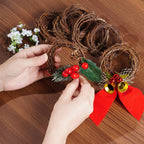 Grapevine Wreath Set, Marrywindix 16 Pieces Natural Vine Branch Wreath Christmas DIY Rattan Wreath Garland for Christmas Holiday Craft Wedding Decor (3 in.)
