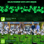 2 Packs Solar Halloween Stake Lights for Outdoor Halloween Decorations, 2 Modes Scary Eyeball Solar Halloween Pathway Lights, Waterproof Outdoor Halloween Decor Lights for Yard Patio Pathway