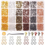 Jump Rings,   2340Pcs Open Jump Rings and Lobster Clasps Jewelry Making Supplies Kit for Necklace and Jewelry Repair