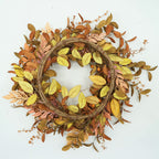 AMF0RESJ Artificial Fall Wreath for Front Door Autumn Wreath for Home Decor