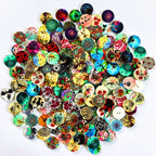 Esoca 200Pcs Wood Buttons for Crafts 20mm Wooden Craft Buttons with 2 Holes for DIY Sewing Craft Decorative