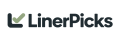 LinerPicks logo with sage checkmark